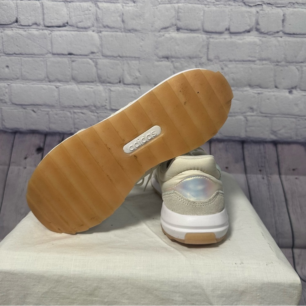 adidas Cream and Gray Women's Sneakers - Picture 4 of 4